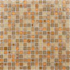 Мозаика стеклянная с камнем Caramelle Naturelle Cozumel 15х15 (305х305х8 мм)