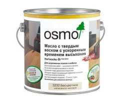 Масло Osmo бесцветное с твердым воском Rapid 3232 шелковисто-матовое (25 л)