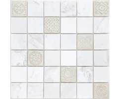 Мозаика из натурального камня Caramelle Art Stone Dolomiti bianco 48х48 (300х300х8 мм)