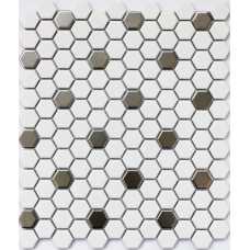Мозаика керамическая Bonaparte Babylon Silver matt 23х26 (260х300х6 мм)