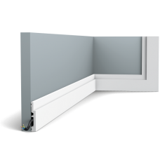 Плинтус под покраску Orac decor SX187 из дюрополимера, белый (75*12*2000) Плинтус под покраску Orac decor SX187 из дюрополимера, белый (75*12*2000)