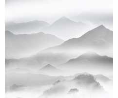 Горы в тумане чб Т-078, 300*270 см