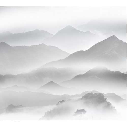 Фото Горы в тумане чб Т-078, 300*270 см