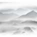 Маленькое фото Горы в тумане чб Т-078, 300*270 см
