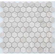 Мозаика из натурального камня Caramelle Pietrine Hexagonal Travertino silver hex 30х18 (295х305х6 мм)