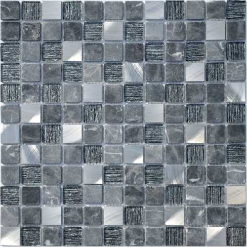 Фото Мозаика стеклянная Caramelle Silk Way Black Velvet 23х23 (298х298х 4 мм)
