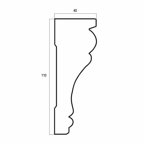 Фото Плинтус потолочный Cosca Ионики 110 мм, Венге