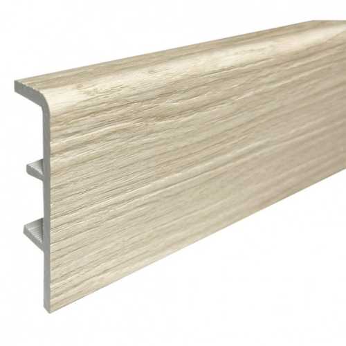 Фото Плинтус напольный Rico Concept 80 Ясень беленый RC80024, 80х20х2200 мм