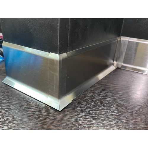 Фото Плинтус нержавеющая сталь L образный ZPL 100 полированный/ шлифованный (100х10х2500 мм)